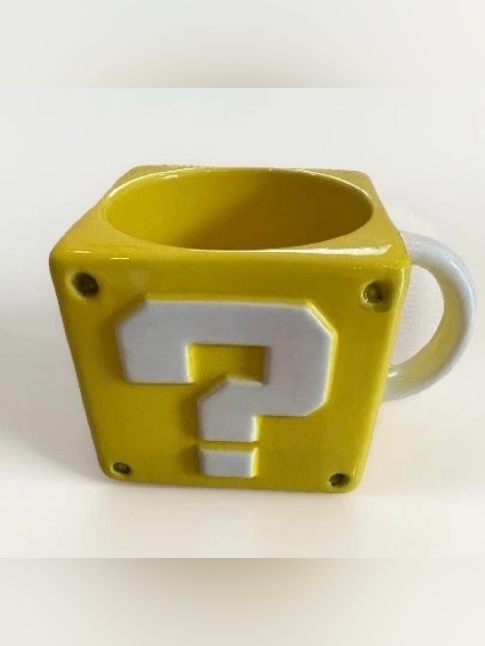 Super Mario Coffee Mug Yellow Question Mark Block Nintendo Limited Edition Cup